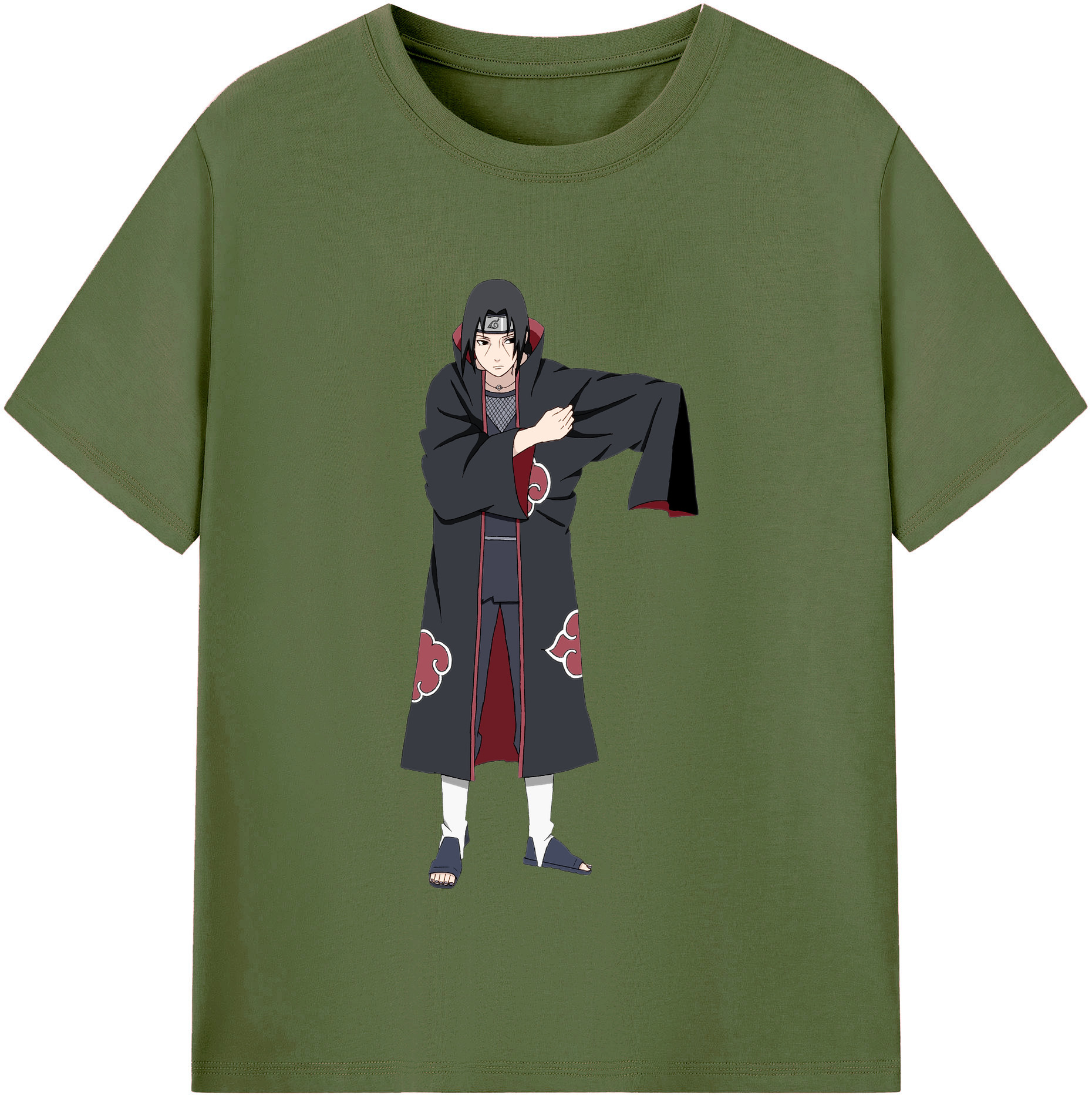 （画像用） NARUTO -ナルト- うちは イタチ Uchiha Itachi 綿100％半袖Tシャツ（フロントプリント）
